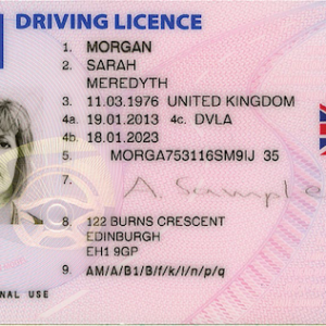 Fake UK Drivers License